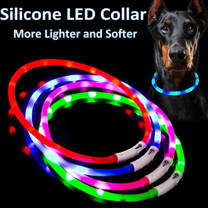 Silicone LED Dog Collar Rechar - Tech Dog Accessories ulasan dan harga