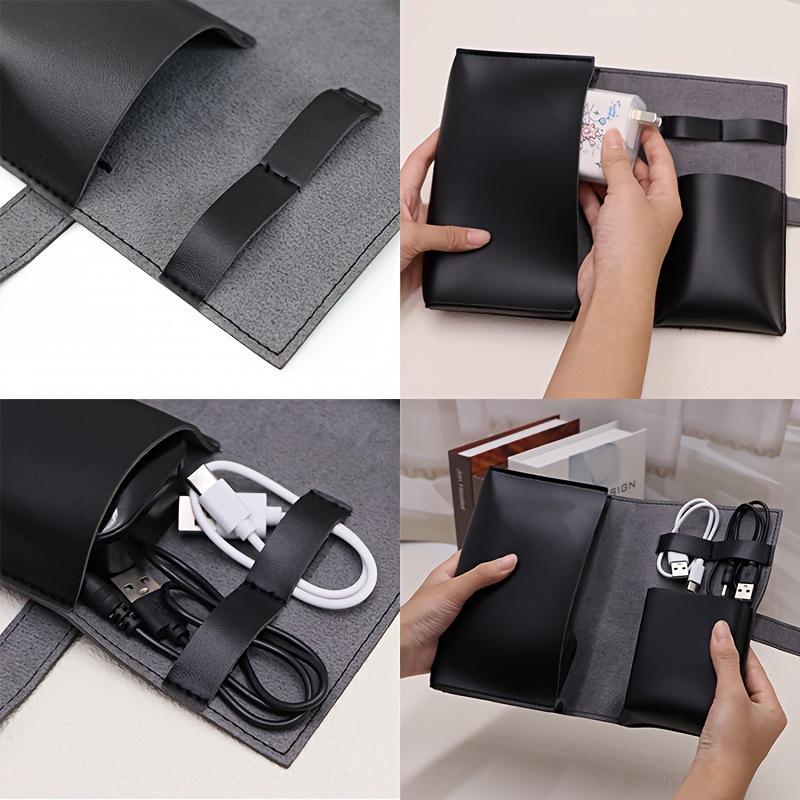 1PC PU Leather Multi-Compartme - Tech Accessories Travel Case ulasan dan harga