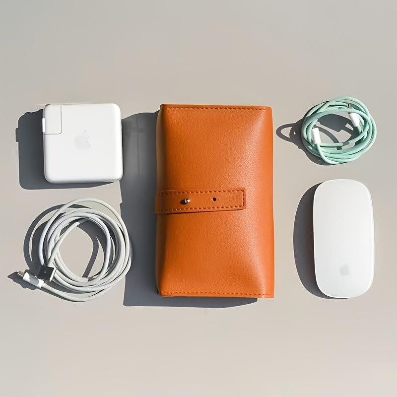 1pc PU Leather Multi-Compartme - Tech Accessories Travel Case ulasan dan harga