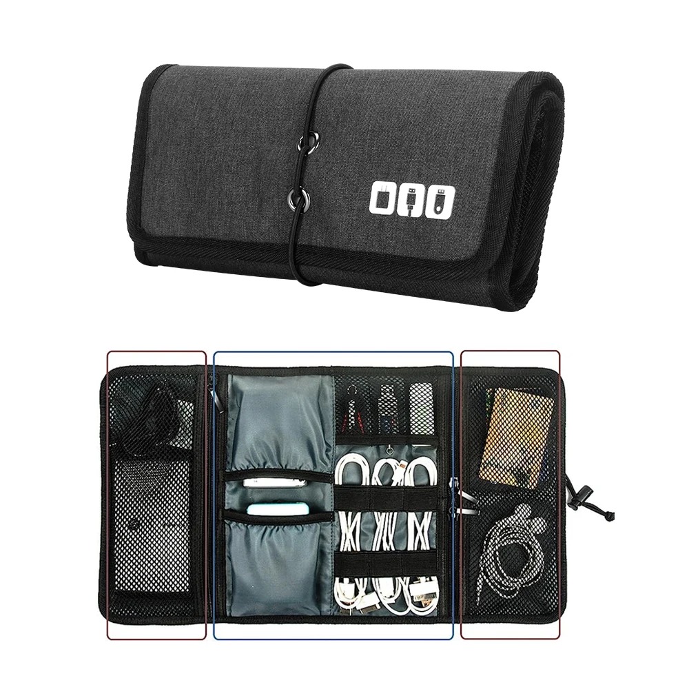 Electronic Organizer Cord Pouc - Tech Accessories Travel Case ulasan dan harga