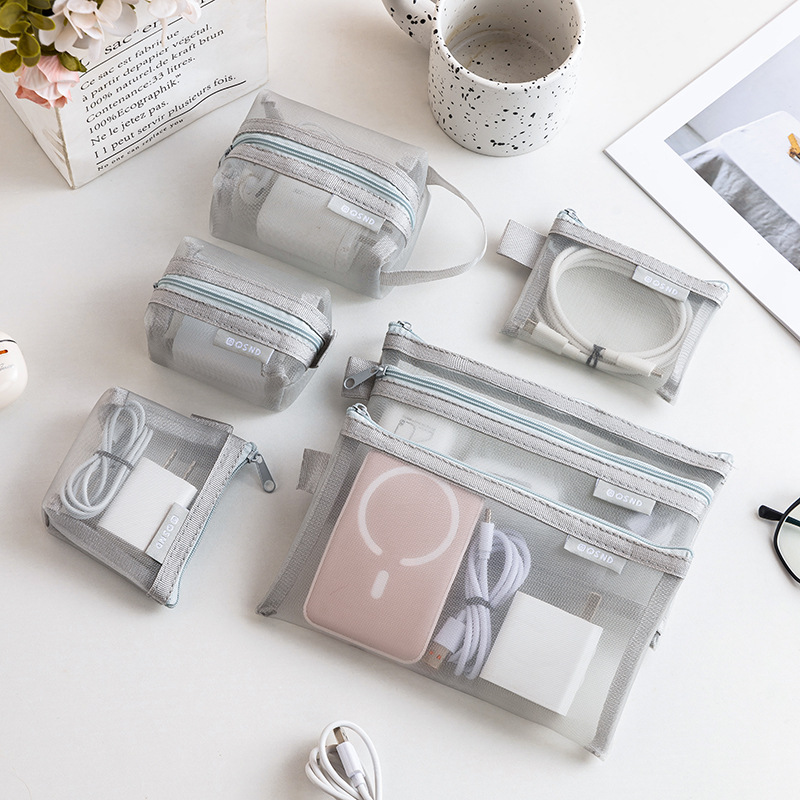 Gray Mesh Organizer Bags – for - Tech Accessories Case ulasan dan harga